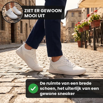 Ruimeva ruimeva: ademende damessneakers – Wit, lifestyle op straat