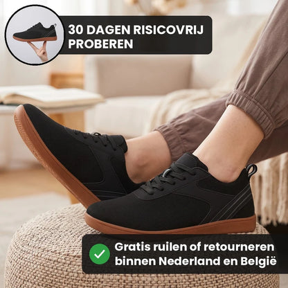 Ruimeva ruimeva: ademende damessneakers – Zwart, lifestyle op straat