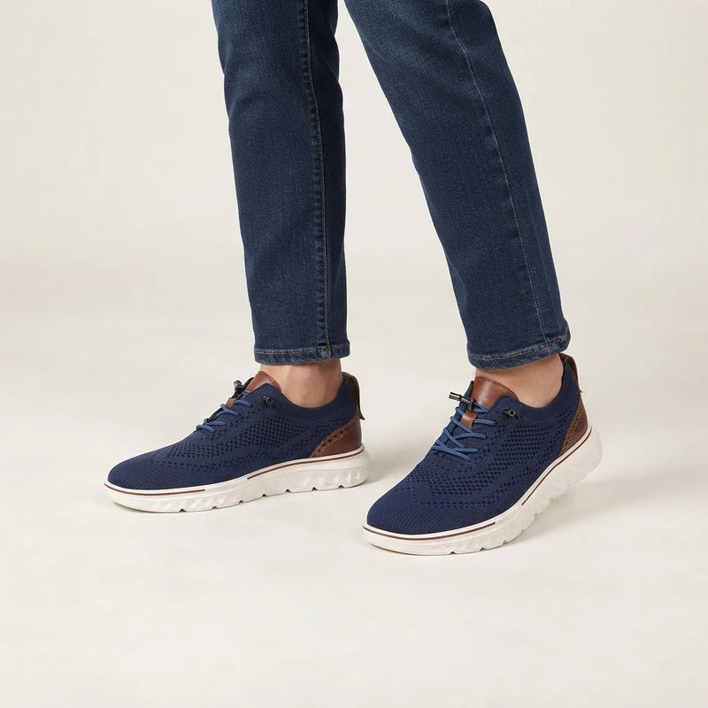 Solevo Mark II lichtgewicht comfortsneakers – Blauw, gedragen door model