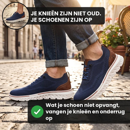 Solevo Mark II lichtgewicht comfortsneakers – Blauw, lifestyle op straat