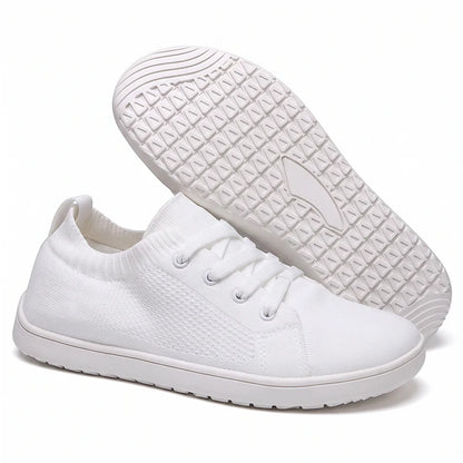 Stapvrij orthopedische comfortsneakers – Wit, zijaanzicht en zool