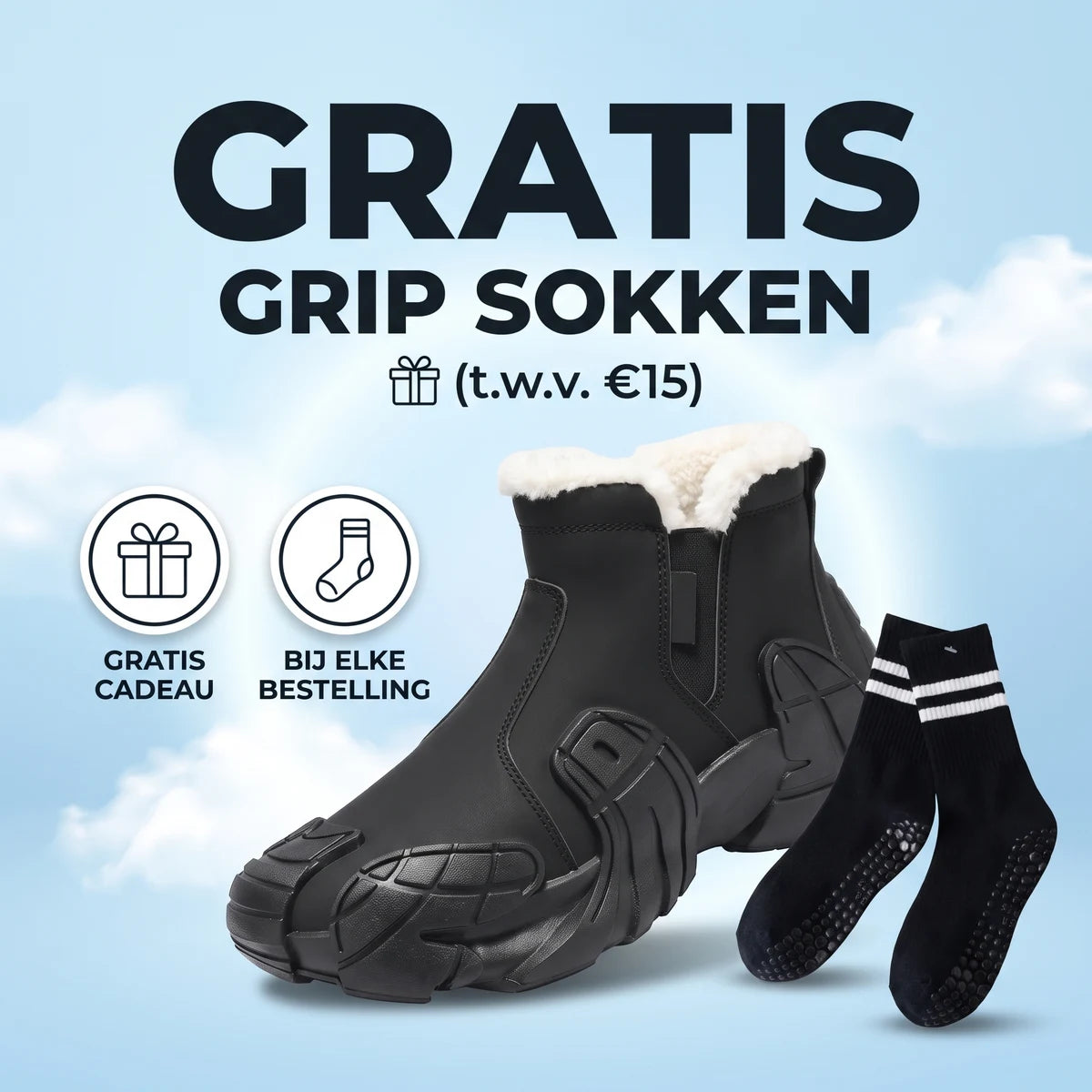 Thermevo winterlaarzen dames – gratis grip sokken