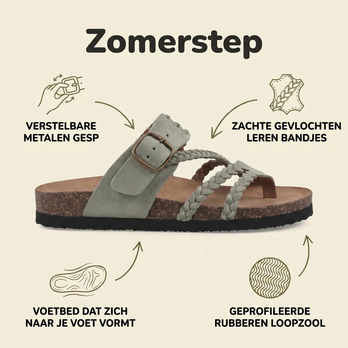 Zomerstep Leren Sandalen – kenmerken en voordelen