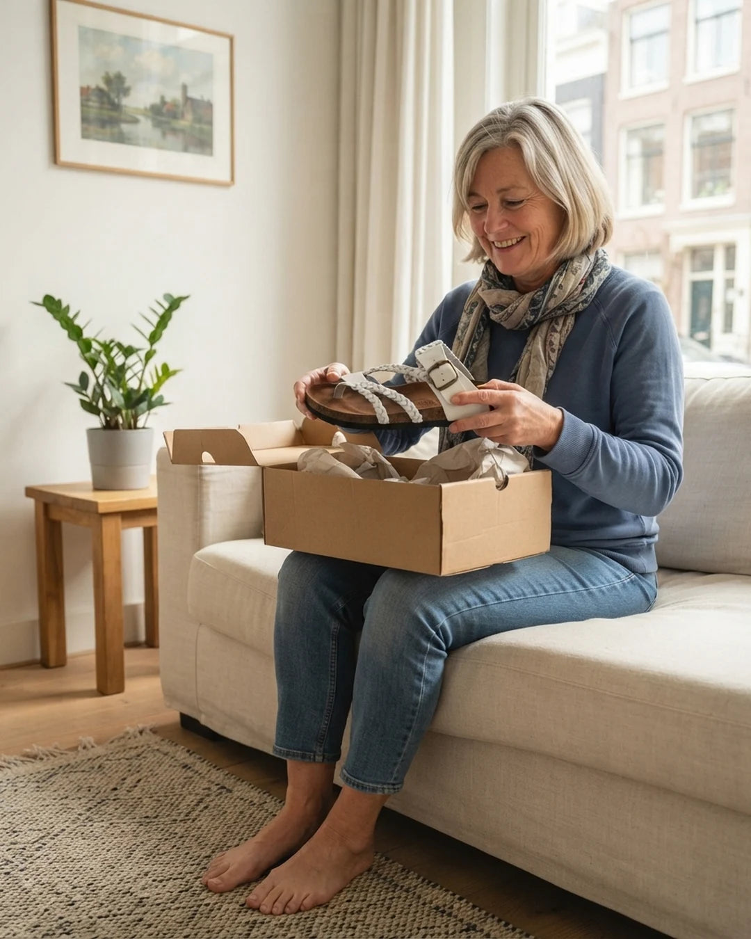 Zomerstep Leren Sandalen – klantfoto 1